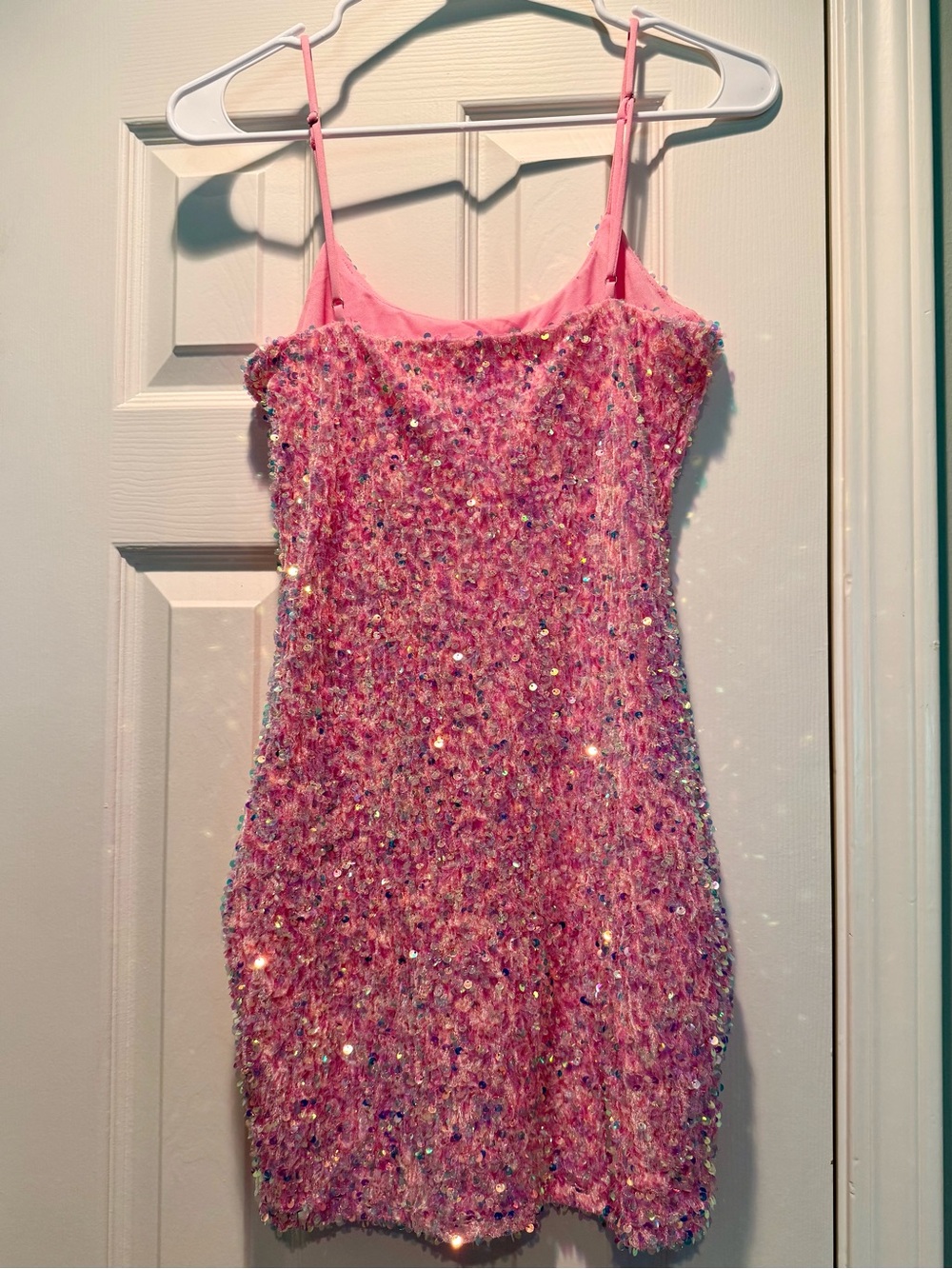 Lucy in the Sky Pink Sequin Mini Dress, excellent condition! - Picture 2 of 2